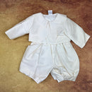 Couche Tot Silk Romper Suit Ivory 8529