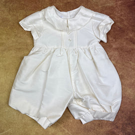 Couche Tot Silk Romper Suit Ivory 8529