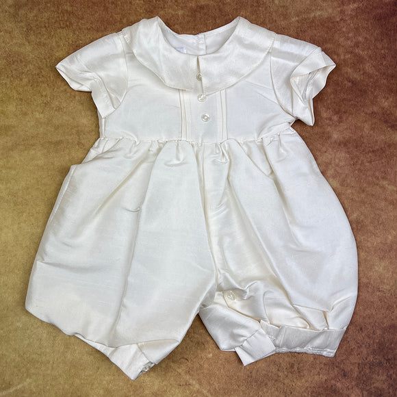 Couche Tot Silk Romper Suit Ivory 8529