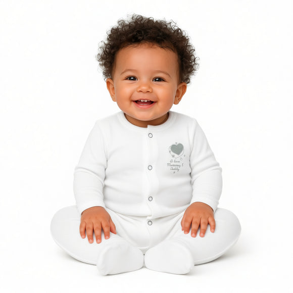 Dandelion Baby Grow AV1216MD White Grey