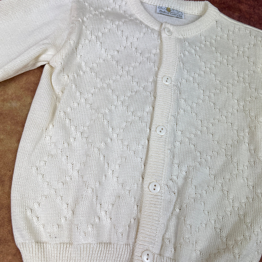 Dolce Goccia Boys Cardigan Ivory 764F