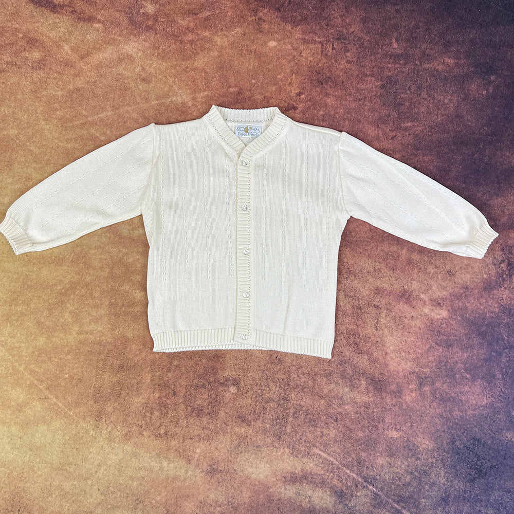 Dolce Goccia Boys Cardigan Ivory CABLE050