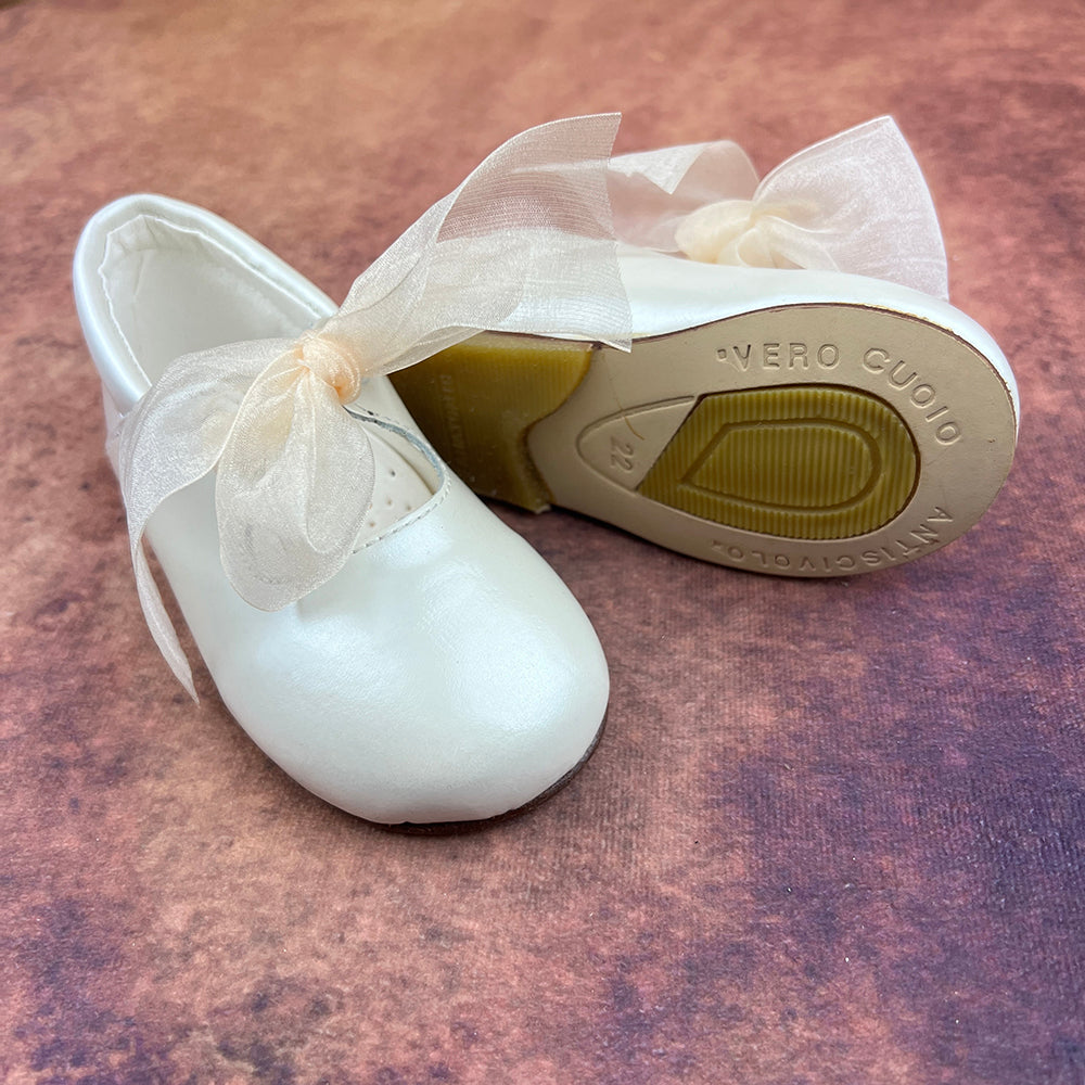 First Steps By Emily Girls Shoes Ivory FSBE103