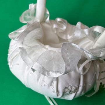 Flower Girl Basket Ivory