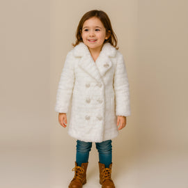 Girls Thick Coat Set 3202 Ivory