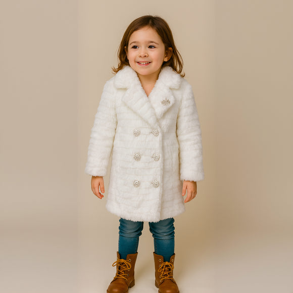 Girls Thick Coat Set 3202 Ivory