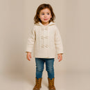 Girls Thick Hoodie Cardigan 847 Ivory