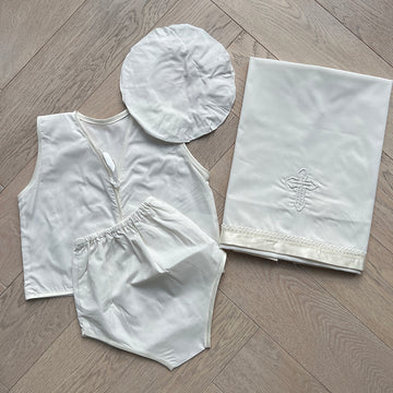 Greek Orthodox Boys Miropania Set Ivory