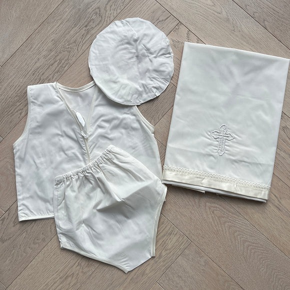 Greek Orthodox Boys Miropania Set Ivory