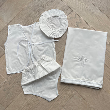 Greek Orthodox Boys Miropania Set White