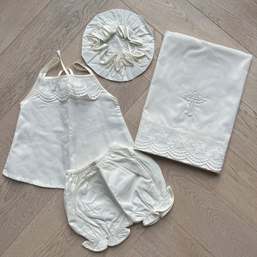 Greek Orthodox Girls Miropania Set Ivory