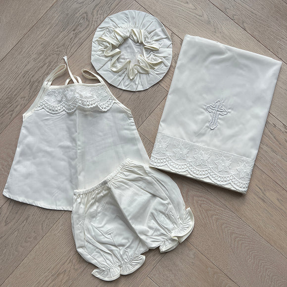 Greek Orthodox Girls Miropania Set Ivory