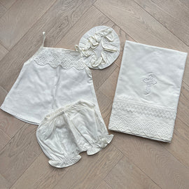 Greek Orthodox Girls Miropania Set Ivory