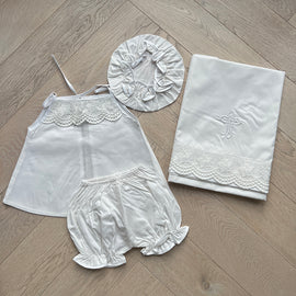 Greek Orthodox Girls Miropania Set White