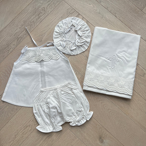 Greek Orthodox Girls Miropania Set White