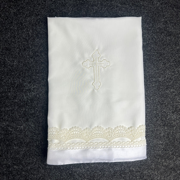 Greek Orthodox Miropani Ladopano Sheet Cross Ivory MSC05