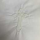 Greek Orthodox Miropani Ladopano Sheet Cross Off White MSC04