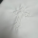 Greek Orthodox Miropani Ladopano Sheet Cross White MSC03