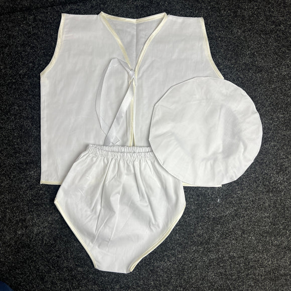 Greek Orthodox Miropania Ladopana Underwear Set White MUS01