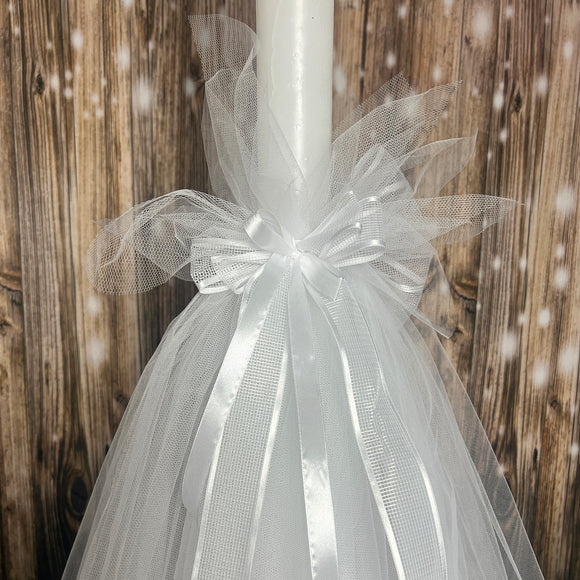Greek Orthodox Wedding Candle White