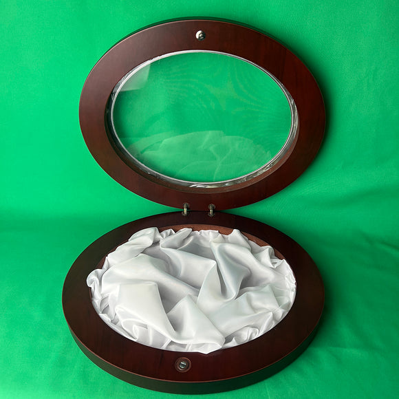 Greek Orthodox Wedding Stefana Display Frame WSFOV02 SIlver Brown