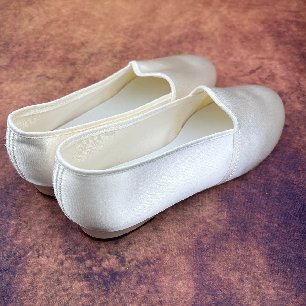 Linzi Jay Girls Flat Shoes Ivory LS101