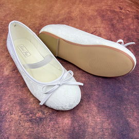 Linzi Jay Girls Flat Shoes White LS208