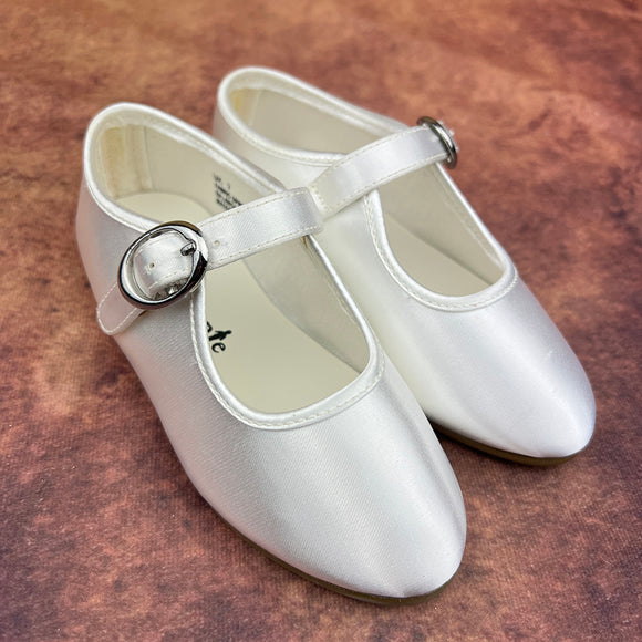 Little People Girls Flat Shoes White Jilly