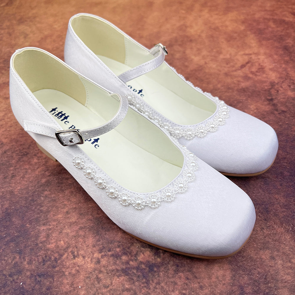 Little People Girls Shoes White 5378