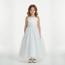 White Communion Bridesmaid Flower Girl Dress