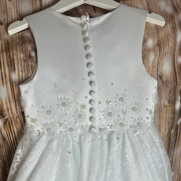 White Communion Bridesmaid Flower Girl Dress