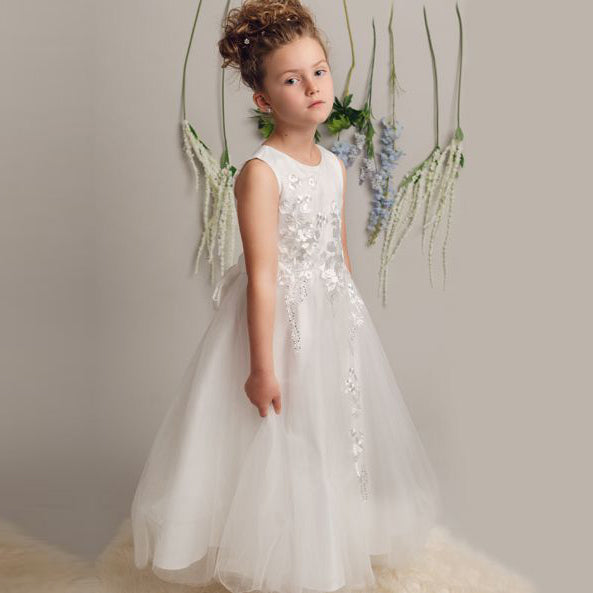 Lucky Sevva Flower Girl Dress Ivory