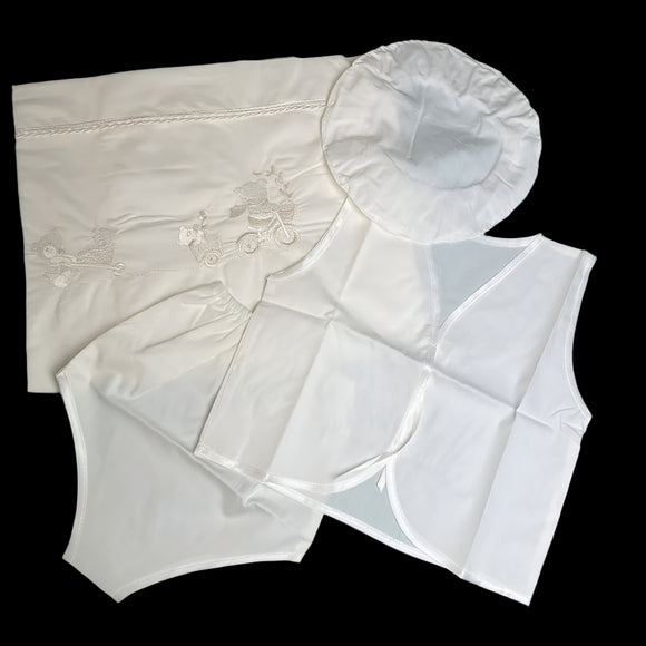 Miropania Set With Teddys Unisex Ivory