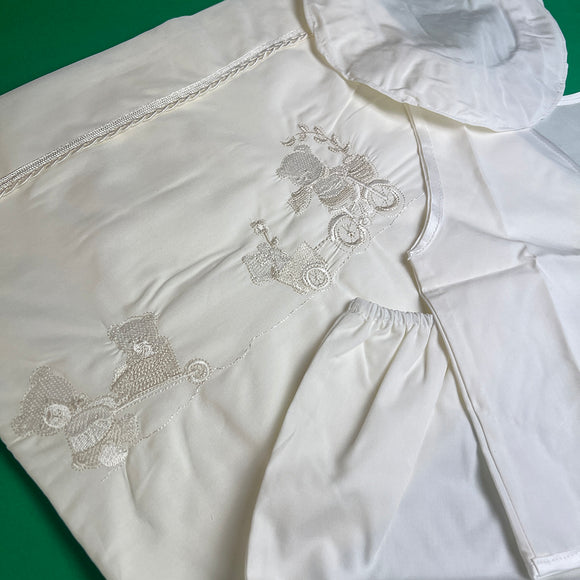 Miropania Set With Teddys Unisex Ivory