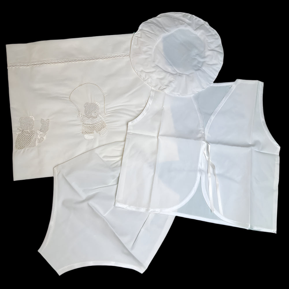 Miropania Set With Teddys Unisex Ivory
