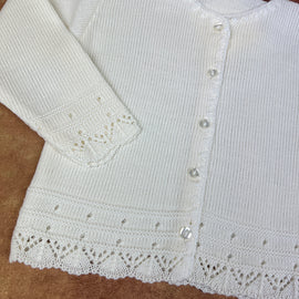 Nursery Time Girls Cardigan Ivory BW101