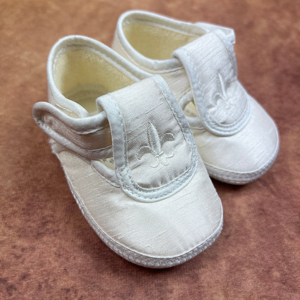 PEX Boys Christening Shoes Ivory B1097