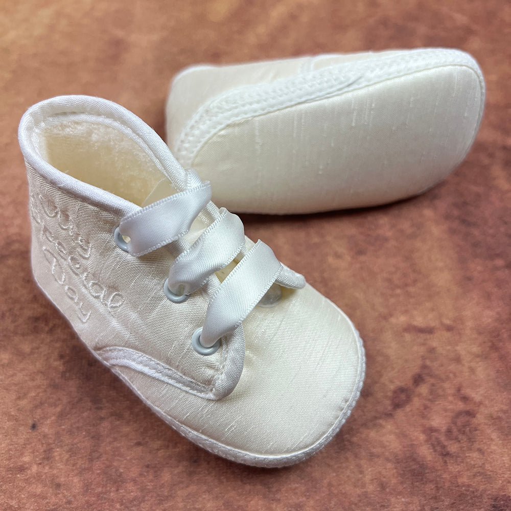 PEX Boys Christening Shoes Ivory B3010 Ivory