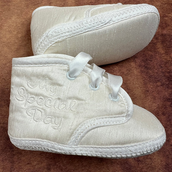 PEX Boys Christening Shoes Ivory B3010 Ivory