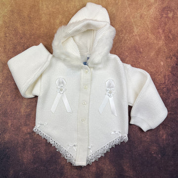 PEX Girls Hooded Cardigan White B3567
