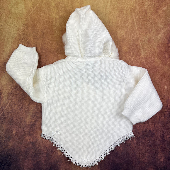 PEX Girls Hooded Cardigan White B3567