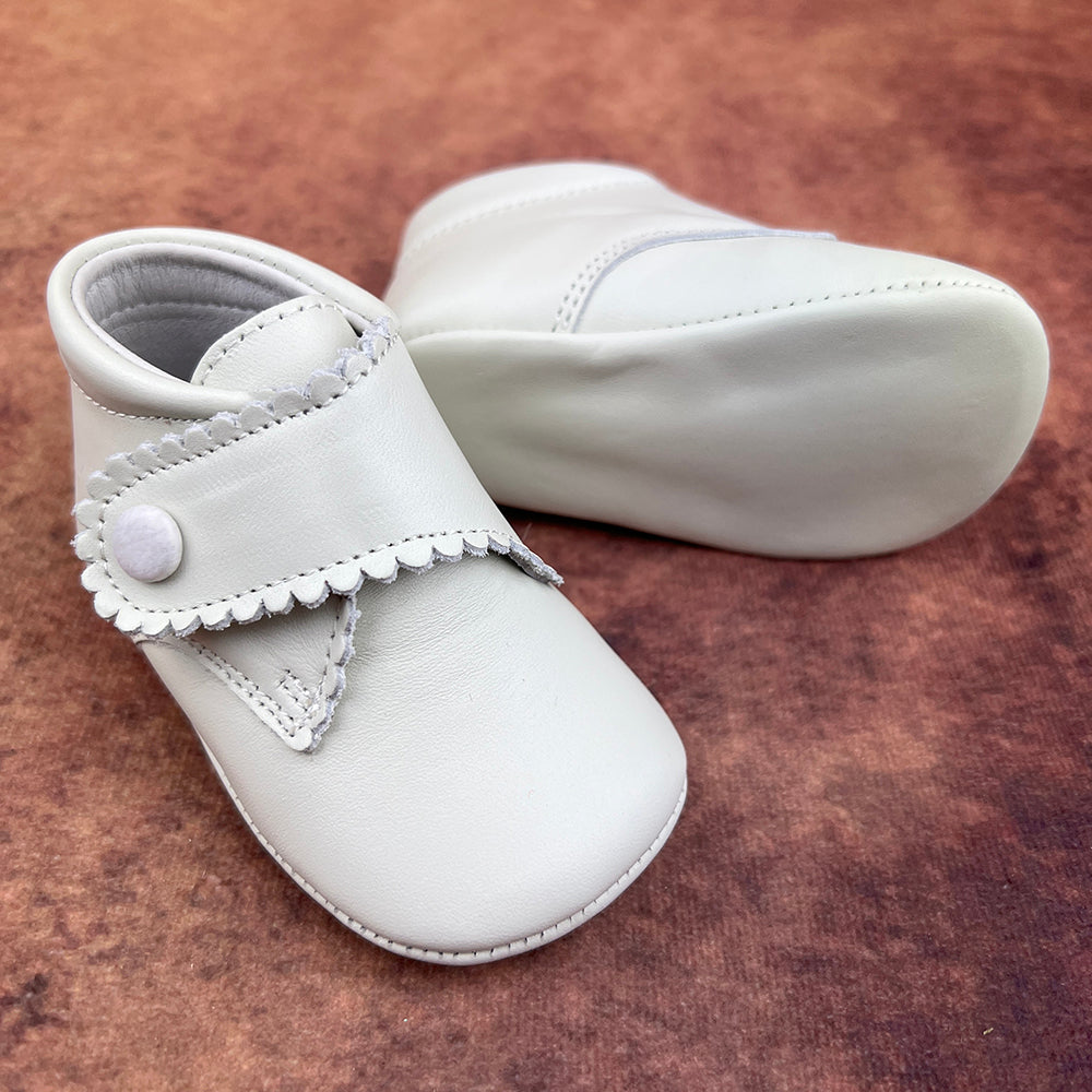 Panyno Girls Soft Ivory Shoes A1326