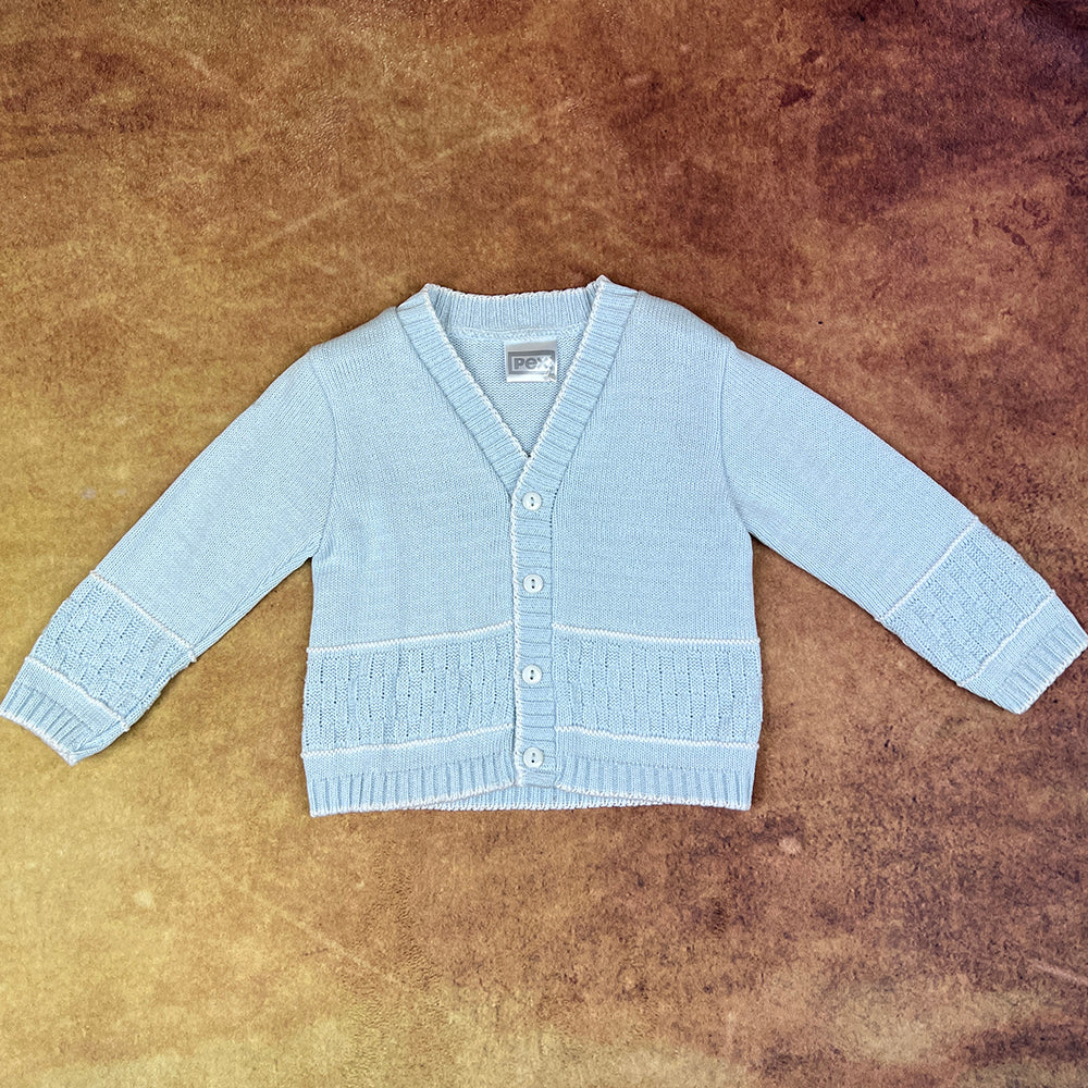 Pex Boys Cardigan Blue Dwight Card