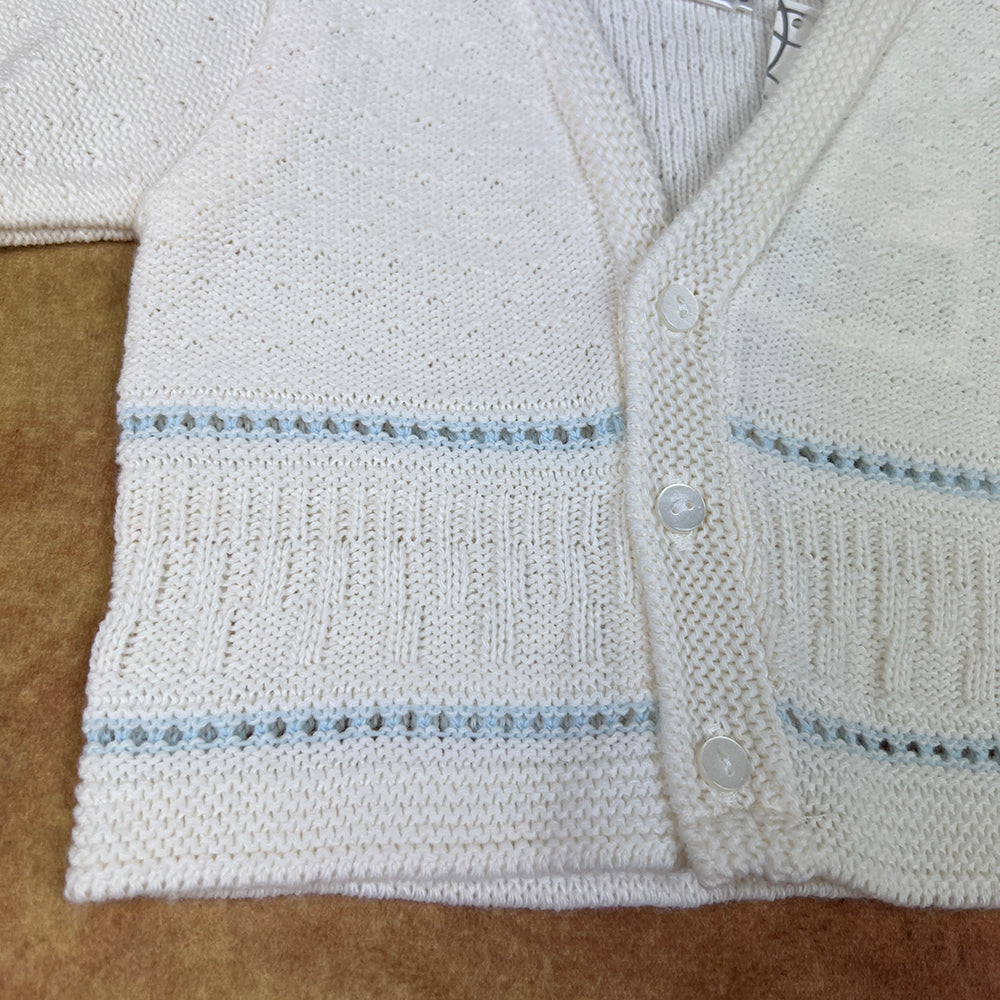 Pex Boys Cardigan Ivory Blue Stephen