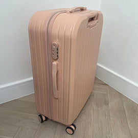 Pink Large Checked Suitcase