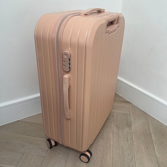 Pink Large Checked Suitcase