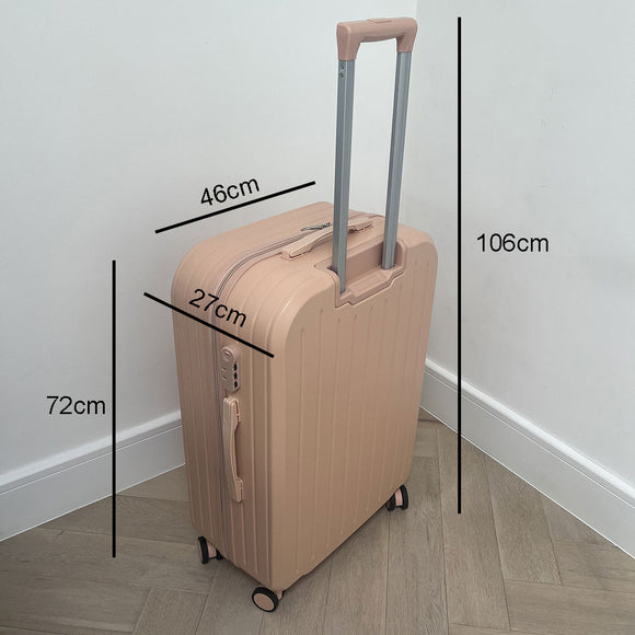 Pink Large Checked Suitcase