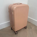 Pink Medium Checked Suitcase Greek Orthodox Christening Box