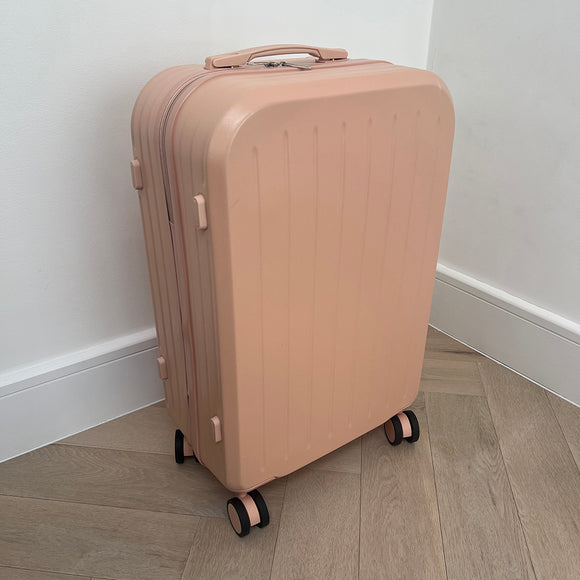 Pink Medium Checked Suitcase Greek Orthodox Christening Box