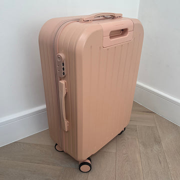 Pink Medium Checked Suitcase Greek Orthodox Christening Box
